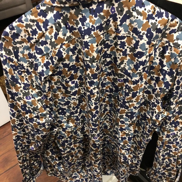 Burberry Long Sleeve Camo Button Up Dress Shirt